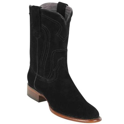 Los Altos Boots - Mens Dress Cowboy Boot - Low Priced Roper Suede Cowboy Boots- in Black 1   - from alligatorwarehouse.com