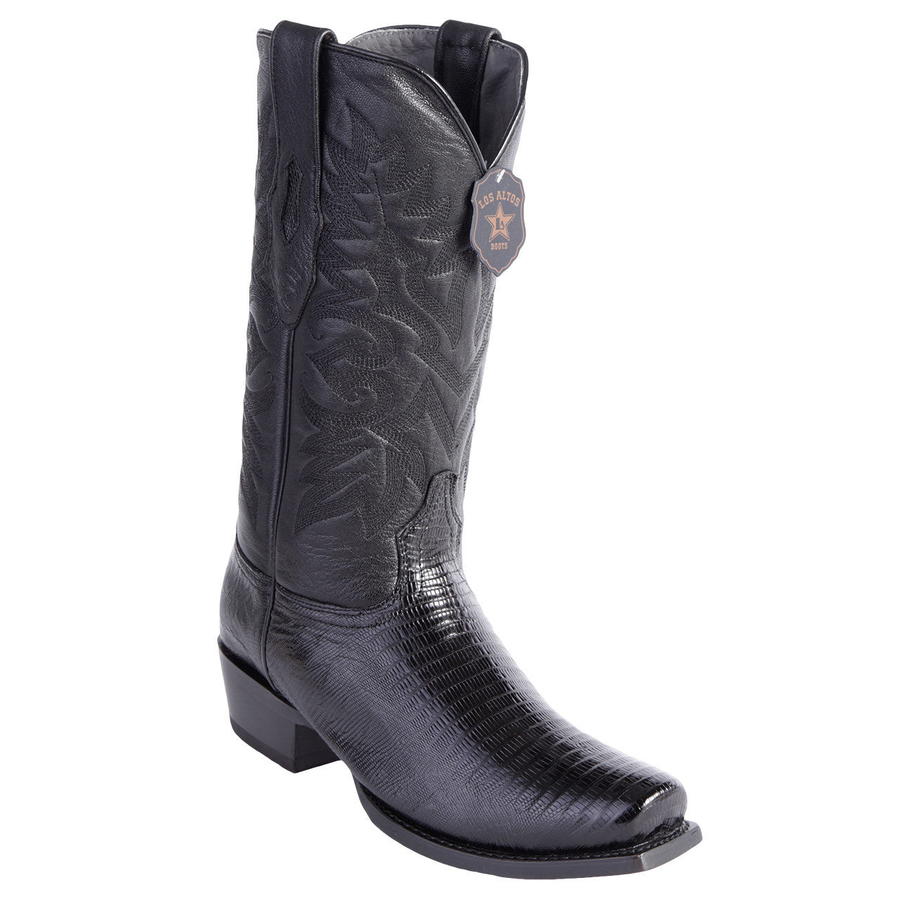 Los Altos Exotic Black Teju Lizard Boots Los Altos Exotic Black Teju Lizard Boots