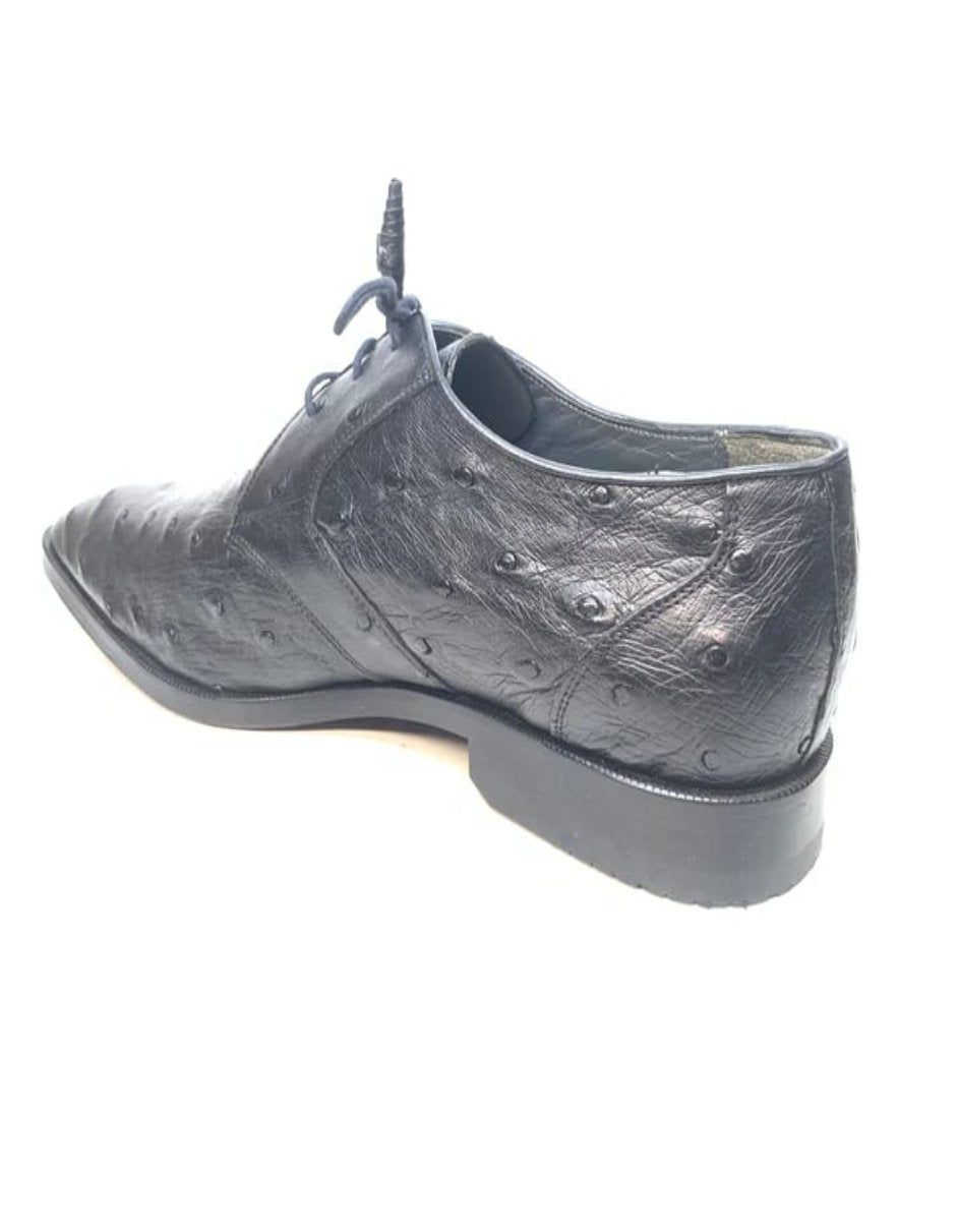 Los Altos Black Ostrich Quill Lace Up Dress Shoes Los Altos Black Ostrich Quill Lace Up Dress Shoes