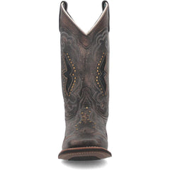 Laredo Spellbound Black Tan Broad Square Toe Women Boots