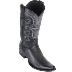 Los Altos Boots - Mens Dress Cowboy Boot - Low Priced Black Western Boots- in Black