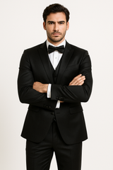 Elite-Black-satin-suit-wedding-prom