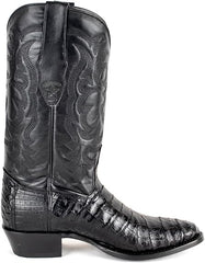 Original Black Caiman (Gator) Belly Skin Round Toe Boot