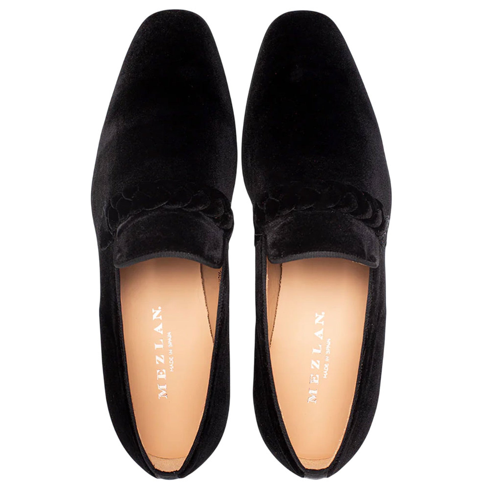 Men's Prima Braided Velvet Black Slip-On By Mezlan Made In Spain Brand 4   - from alligatorwarehouse.com