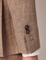 Mens Linen Suit For Beach Wedding - Summer Suit in Brown