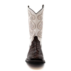 Ferinni Boot - Mens Dress Cowboy Boot  - Men's Ferrini Kai Sea Turtle Print Boots Handcrafted Brown  in Brown