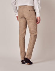 Mens Linen Suit For Beach Wedding - Summer Suit in Brown