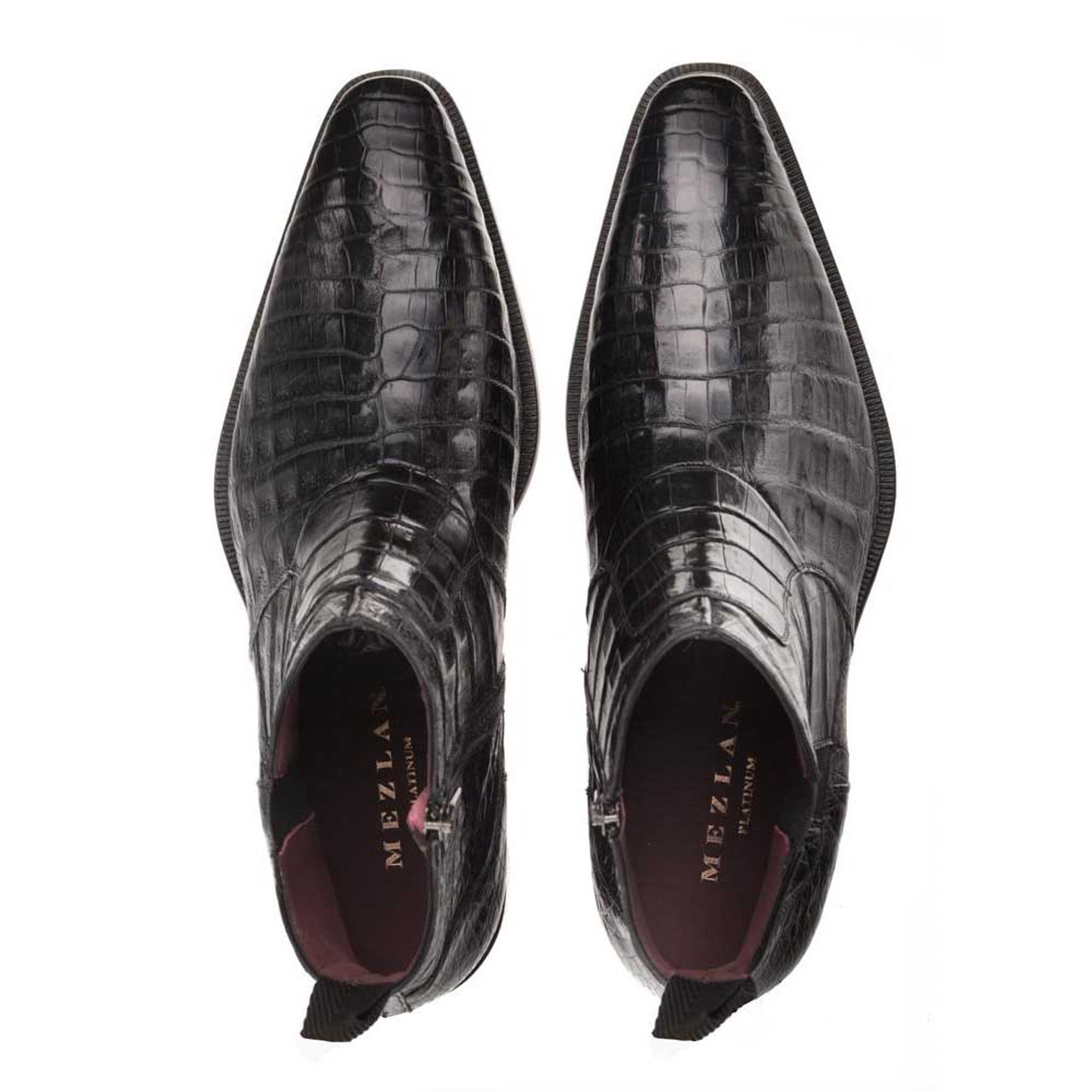 Blackmore Brown Genuine Crocodile Plain Toe Mens Boot By Mezlan Made In Spain Brand 4   - from alligatorwarehouse.com