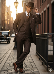 Brown Pinstripe - Zoot Suit