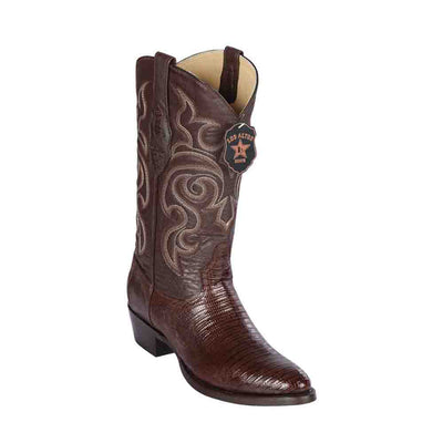Los Altos Men's Brown Teju Lizard Round Toe Boots 1   - from alligatorwarehouse.com