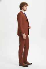 Brown Three-Piece Suit – Slim