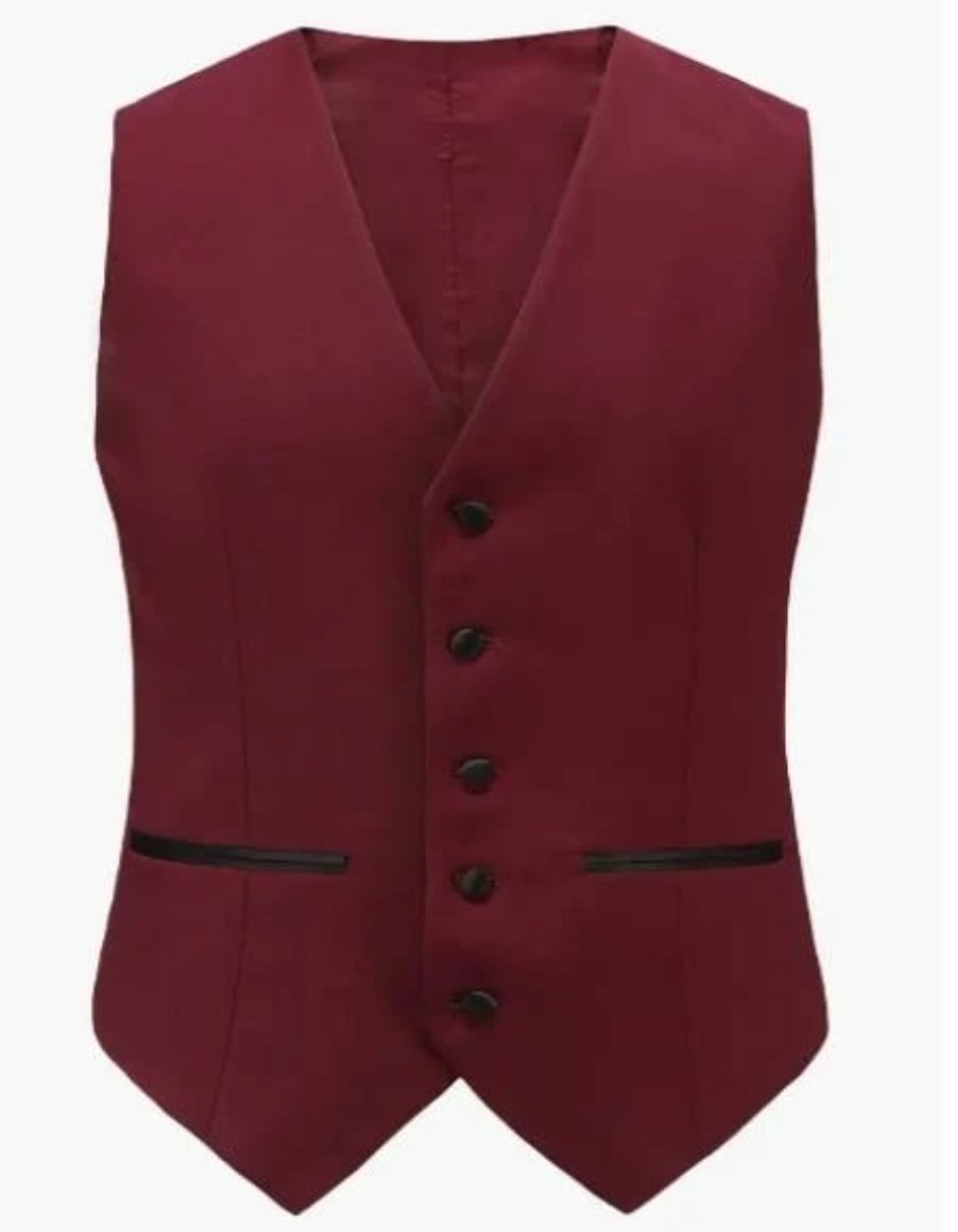 Burgundy Tuxedo - Maroon Burgundy Color - Shawl Collar Tuxedo Vested Suit - Burgundy Wedding Prom Suit 5   - from alligatorwarehouse.com