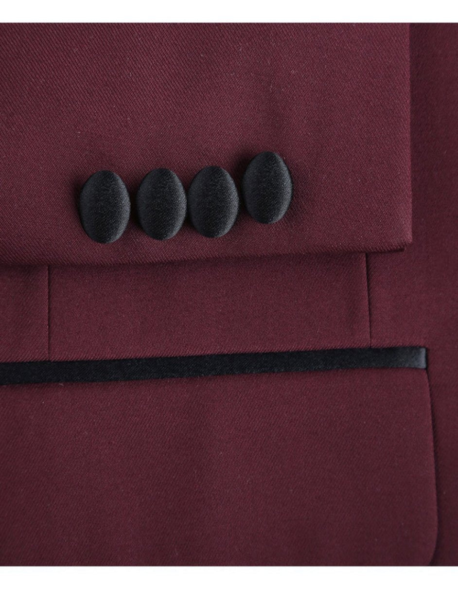 Mens Burgundy Prom Tuxedo - Maroon Wedding Dinner Traditional Suit 4   - from alligatorwarehouse.com