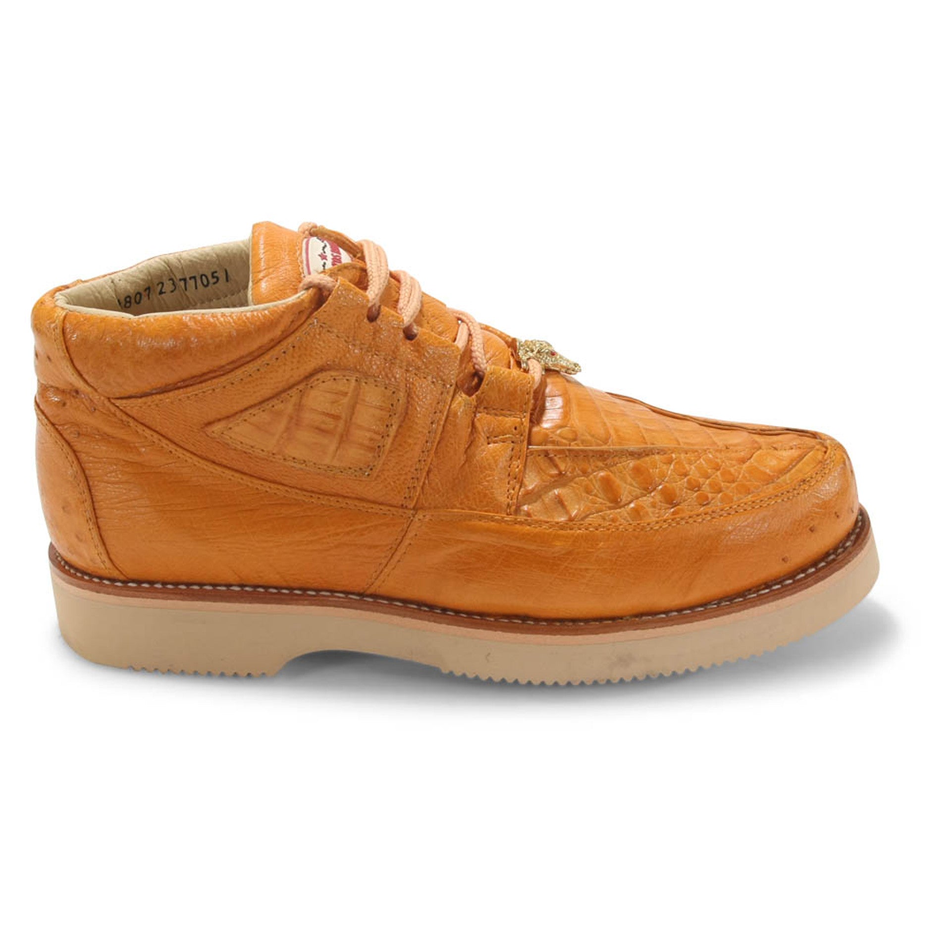Los Altos Casual Buttercup Caiman Belly & Ostrich Shoes 2   - from alligatorwarehouse.com