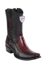 Wild West Botas de Pata de Avestruz Horma Dubai Toe Faded Burgundy