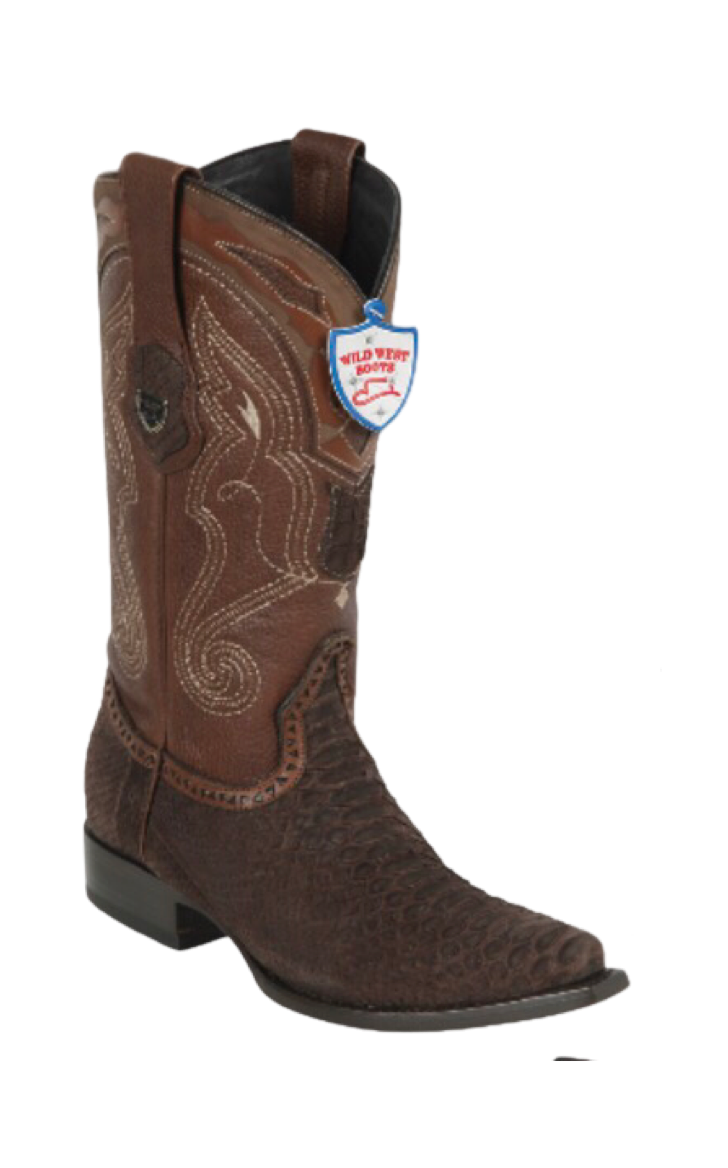Bota de Pitón Original Horma Punta Recortada Wild West
