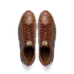 Marco Di Milano Nino Men's Shoes Bay Apache Sleek Genuine Caiman Crocodile Fashion Sneaker
