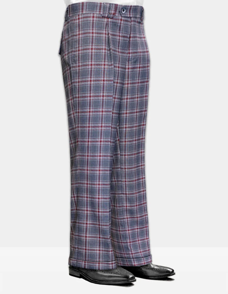 Statement Clothing | Wide Leg Plaid Pants Charcoal