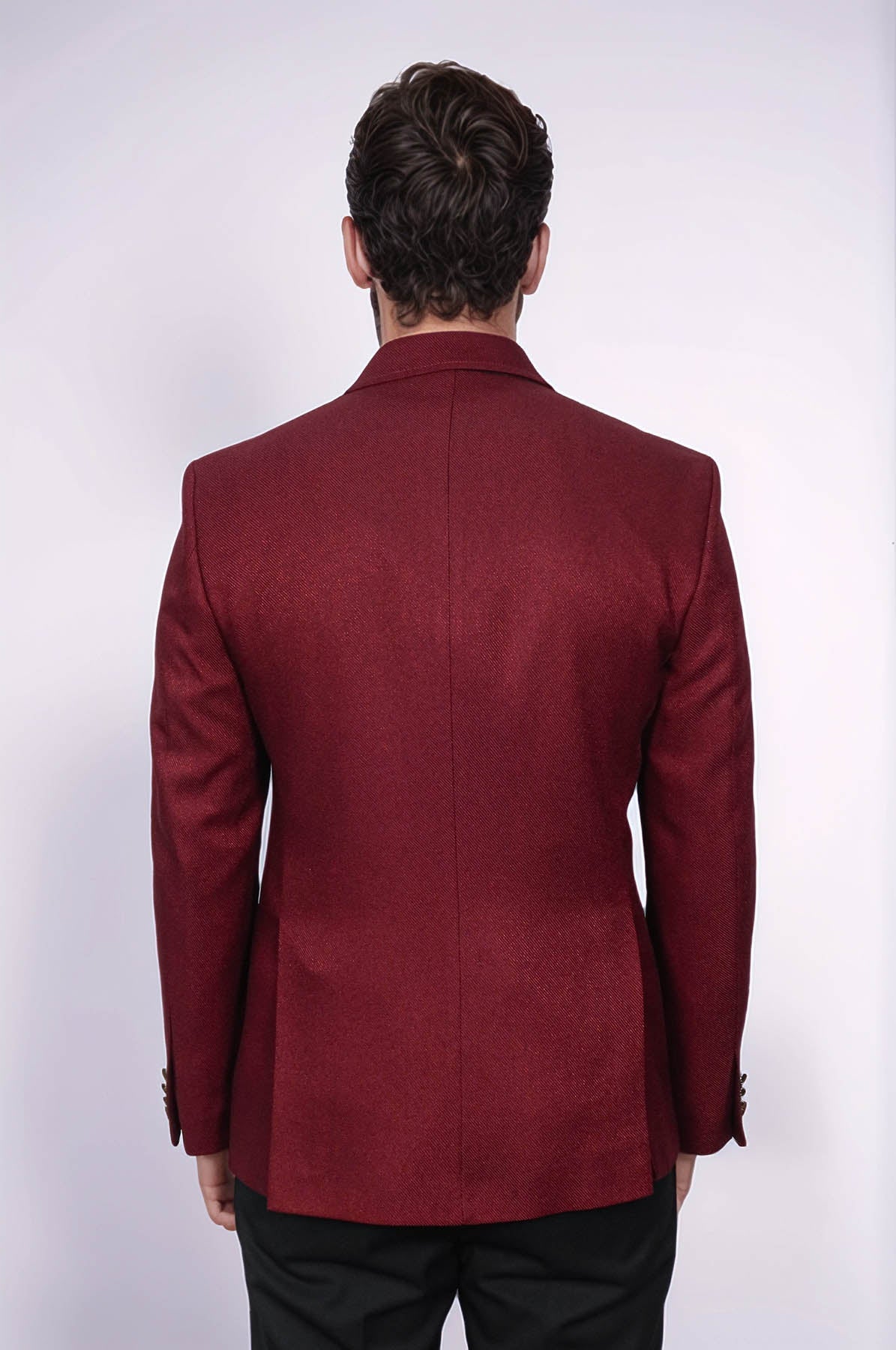 Mens Burgundy Slim Fit Blazer – Sharp Double Breasted Design 8   - from alligatorwarehouse.com