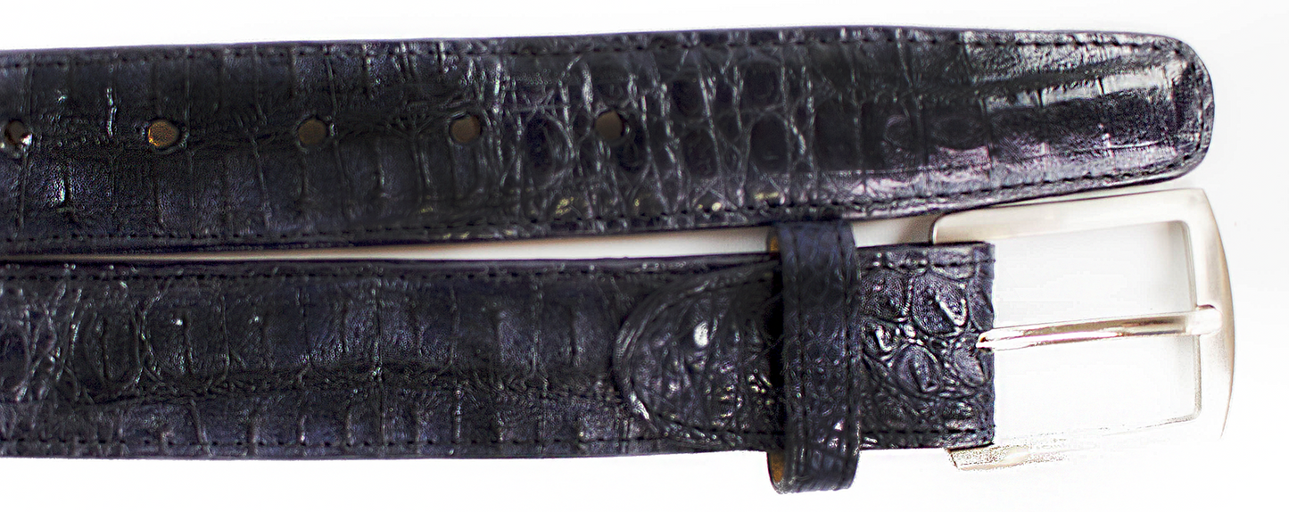 Belvedere Caiman Belt - Navy Genuine Crocodile Leather Loafer