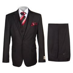 Black 3-Piece Suit for Men – Rossi Man CYRUS RM101 with Classic Styling