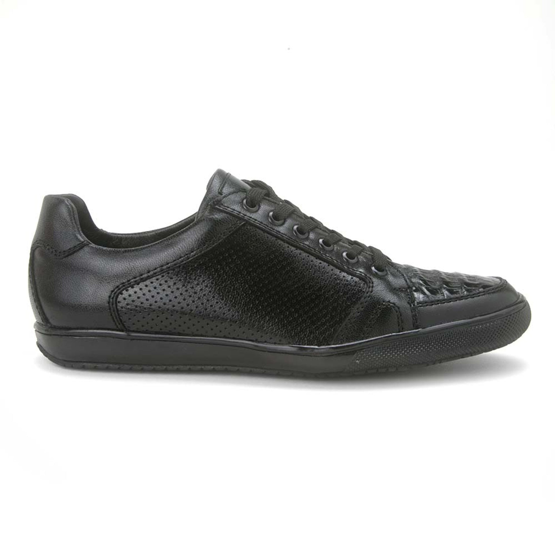 Los Altos Black Caiman Belly Casual Shoes 2   - from alligatorwarehouse.com