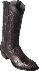 Los Altos Boots Mens Caiman Hornback Round Toe Western Cowboy Boot
