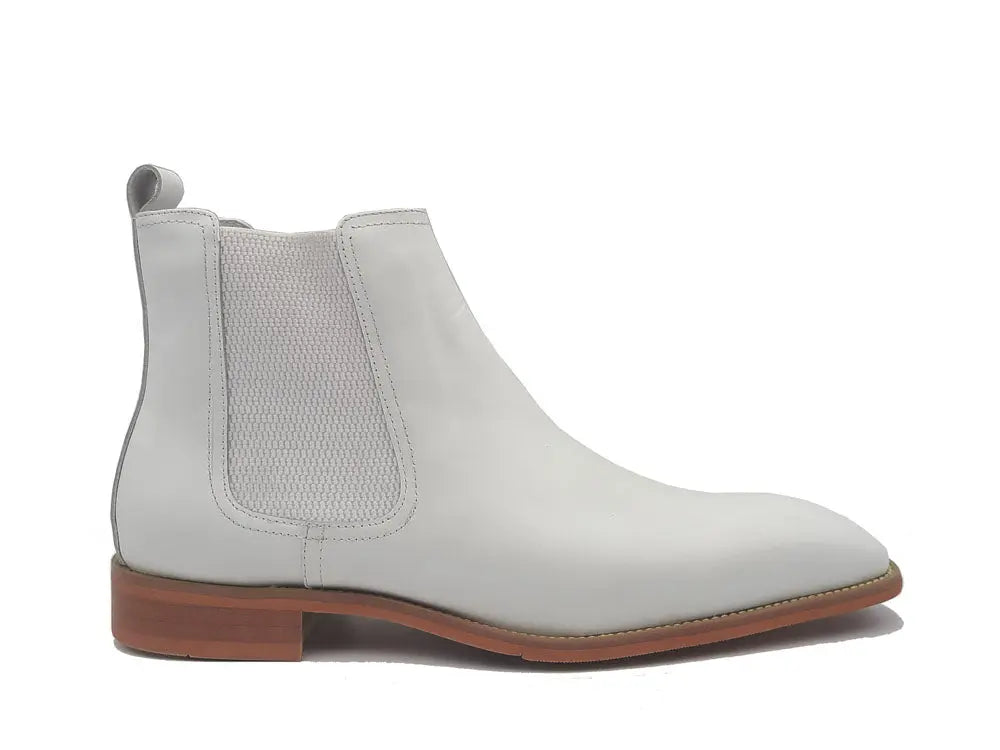 Calfskin Leather Chelsea Boot 6 KB509-30Burgundy8  - from alligatorwarehouse.com