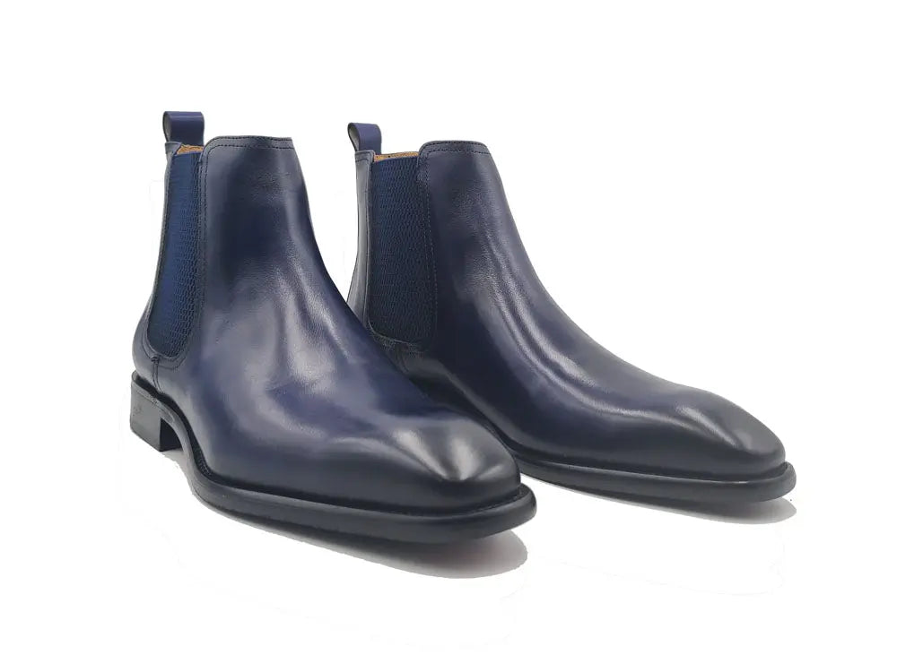 Calfskin Leather Chelsea Boot 11 KB509-30Burgundy8  - from alligatorwarehouse.com