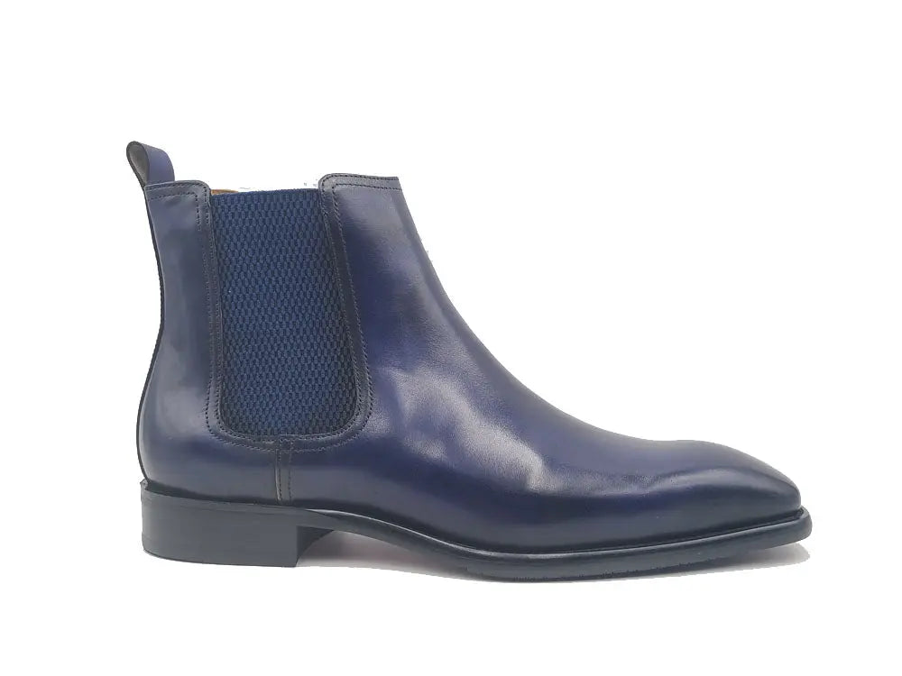 Calfskin Leather Chelsea Boot 12 KB509-30Burgundy8  - from alligatorwarehouse.com