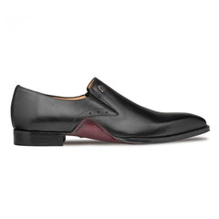 Patina Calfskin Artisan Black Double Gore Slip-on Shoes By Mezlan Made In Spain Brand