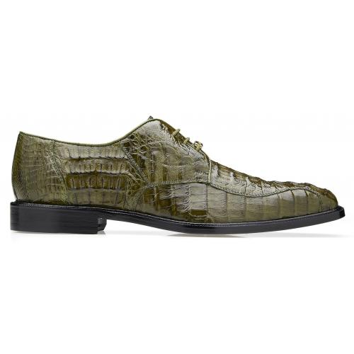 Belvedere Chapo Olive All-Over Genuine Hornback Crocodile Shoes 2 MEN 1465 OLIVE-M-09  - from alligatorwarehouse.com