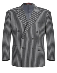 1920s Mens Suit - 1920s Mens Outfit - 1920s costume Bold Pinstripe Suit in Charcoal Grey