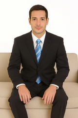 Mens Classic 3 button 2 Piece Suit in Navy