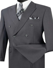 Pleated Suit - Mens Suits With Pleated Pant - Regular Fit Suit - Charcoal Grey Suit