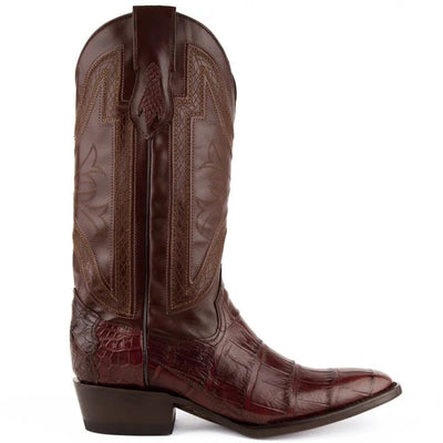Ferinni Boot - Mens Dress Cowboy Boot  - Ferrini Men's Stallion Alligator  Boots French Toe Handcrafted Chocolate in  Chocolate 4 10741-09-080-D  - from alligatorwarehouse.com