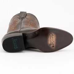 Ferinni Boot - Mens Dress Cowboy Boot  - Ferrini Men's Remington Leather Round Toe Boots Handcrafted Chocolate