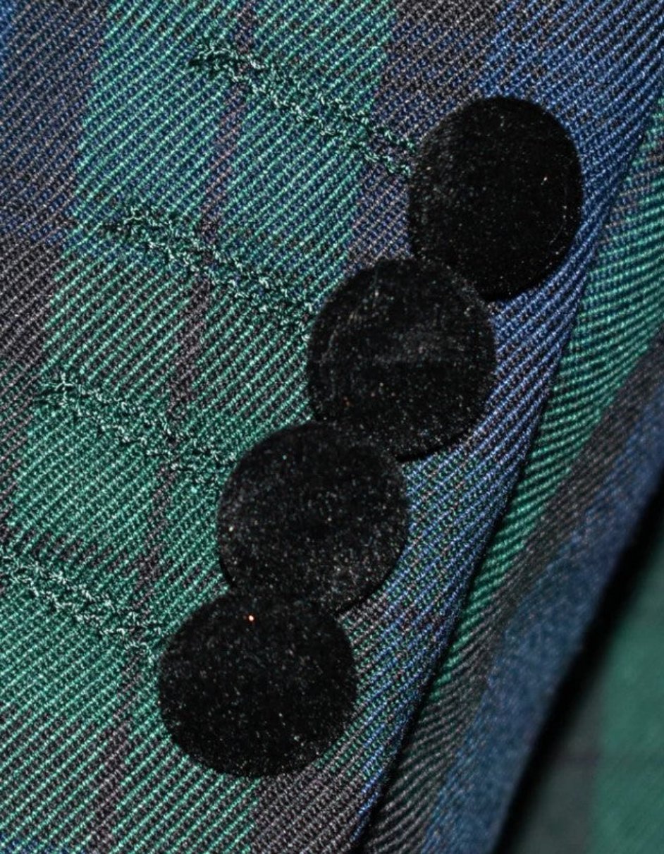 Green Tartan Tuxedo Dinner Jacket - Green and Blue Plaid Blazer - Checkered Sportcoat 3   - from alligatorwarehouse.com