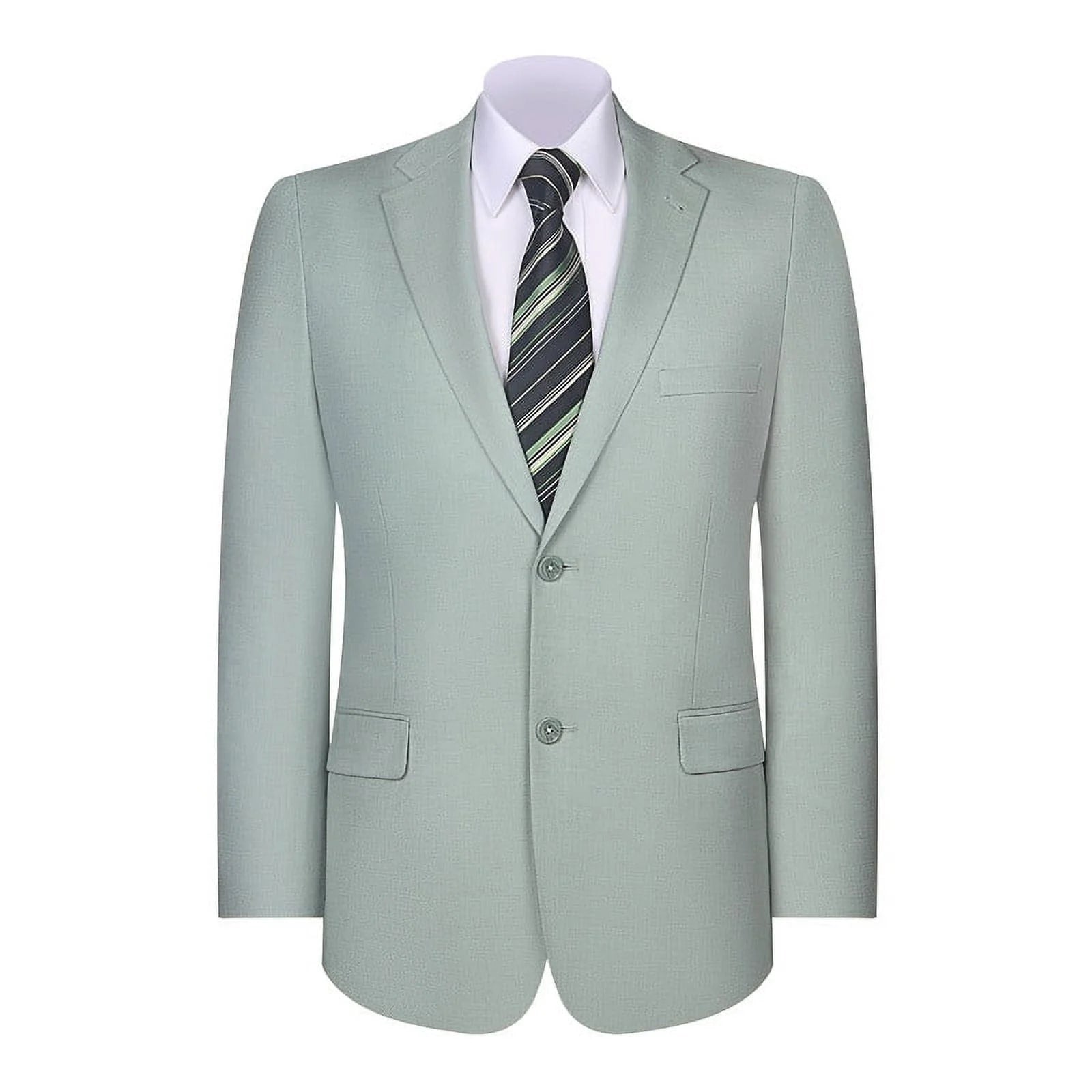Mens Blazer Classic Fit Sport Coat Two Buttons Lightweight Suit Jacket Iceberg Green 1   - from alligatorwarehouse.com