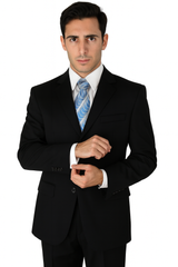 Mens Classic 3 button 2 Piece Suit in Navy