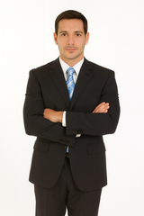 Mens Classic 3 button 2 Piece Suit in Navy