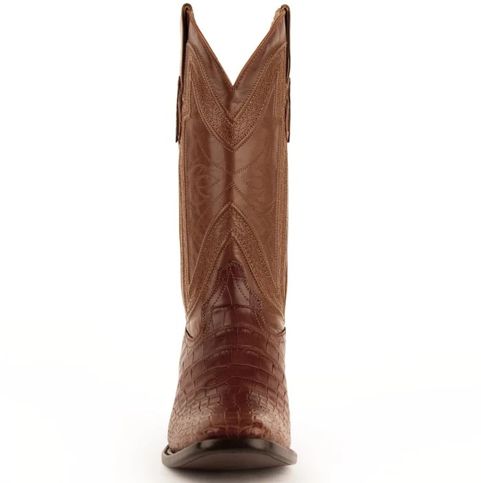 Ferinni Boot - Mens Dress Cowboy Boot  - Ferrini Men's Stallion Alligator Belly Boots Narrow Square Toe Handcrafted Cognac Ferinni Boot - Mens Dress Cowboy Boot  - Ferrini Men's Stallion Alligator Belly Boots Narrow Square Toe Handcrafted Cognac