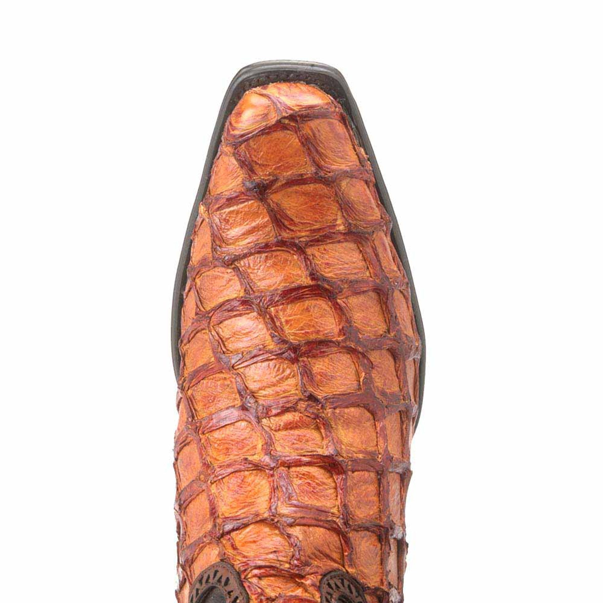 Los Altos Pirarucu Cognac European Square Toe Men’s Boot 4   - from alligatorwarehouse.com