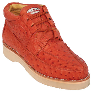 Los Altos Casual Cognac Full Ostrich Skin Sneakers