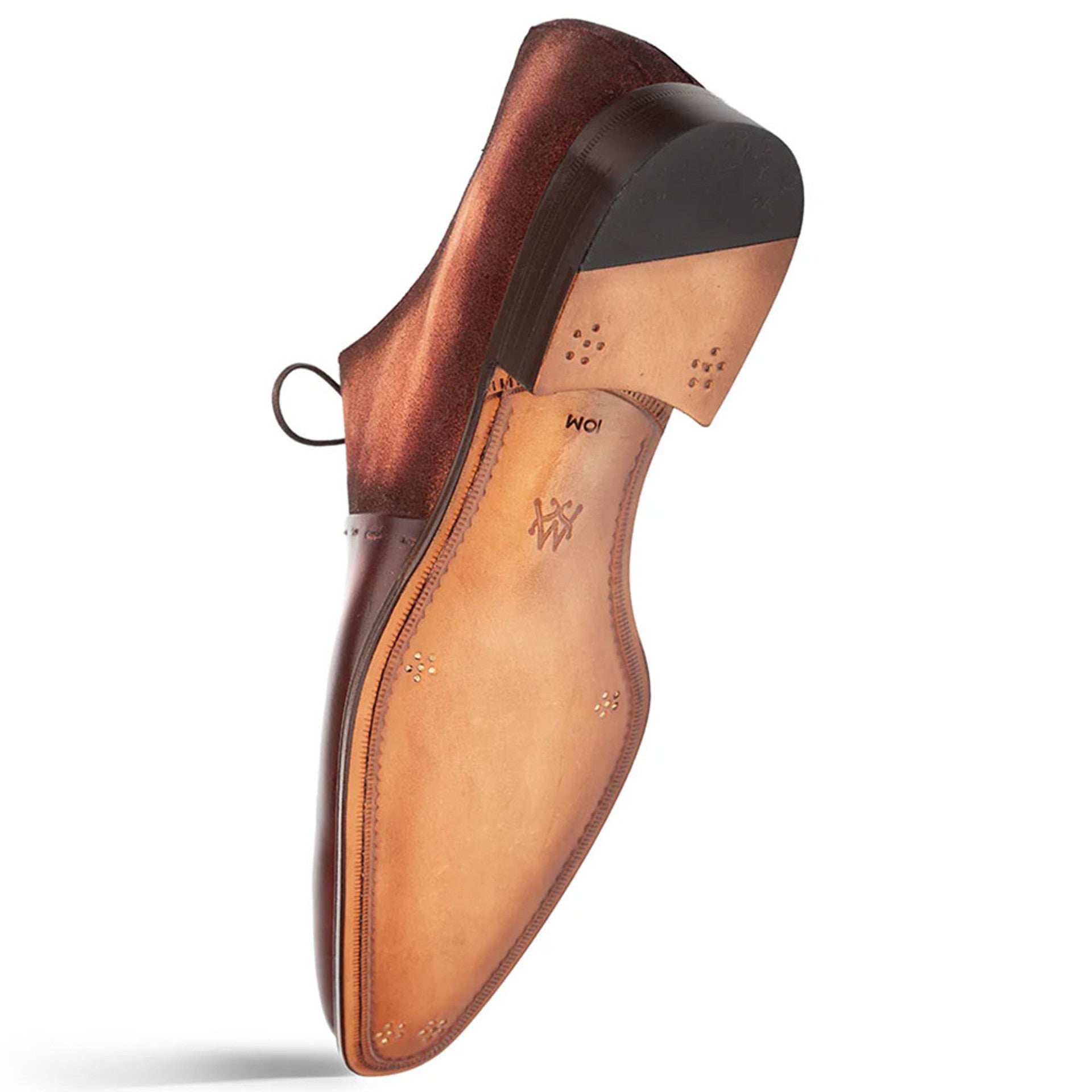 Colomer Cognac/Rust Calf/Suede Oxford Shoes By Mezlan Made In Spain Brand 3   - from alligatorwarehouse.com