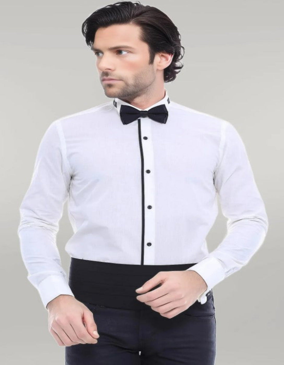 Cream Tuxedo Shirt 1   - from alligatorwarehouse.com