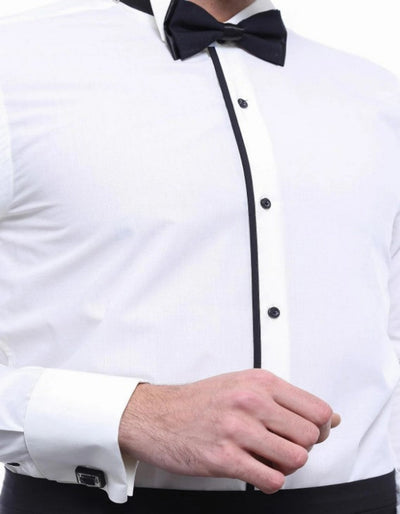 Cream Tuxedo Shirt