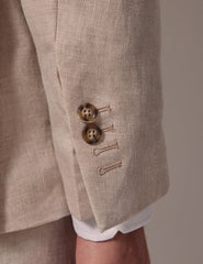 Mens Linen Suit For Beach Wedding - Summer Suit in Cream