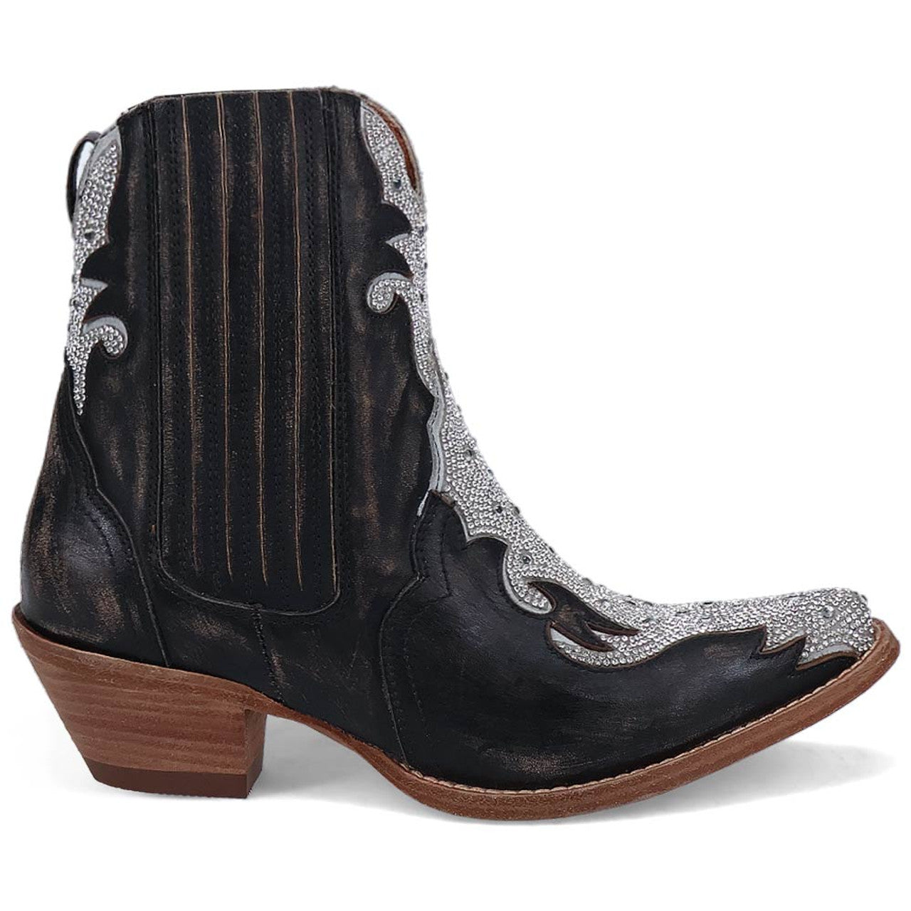 Dan Post Women's Crystal Black Snip Ankle Bootie 3 DP5125_6_M  - from alligatorwarehouse.com
