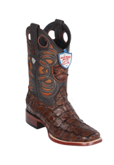 Bota de Pirarucu Original Horma Punta Recortada Wild West